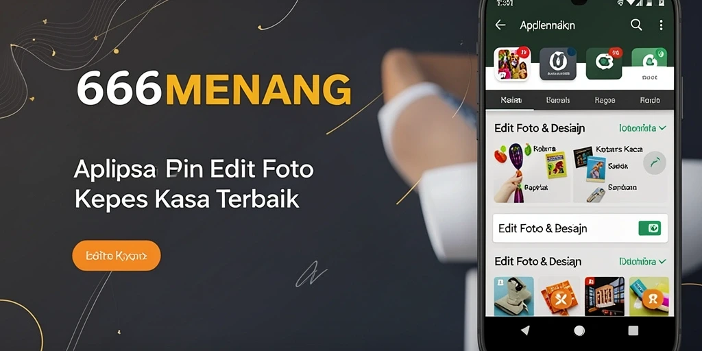 Antarmuka intuitif aplikasi Edit Foto Kertas Kaca.