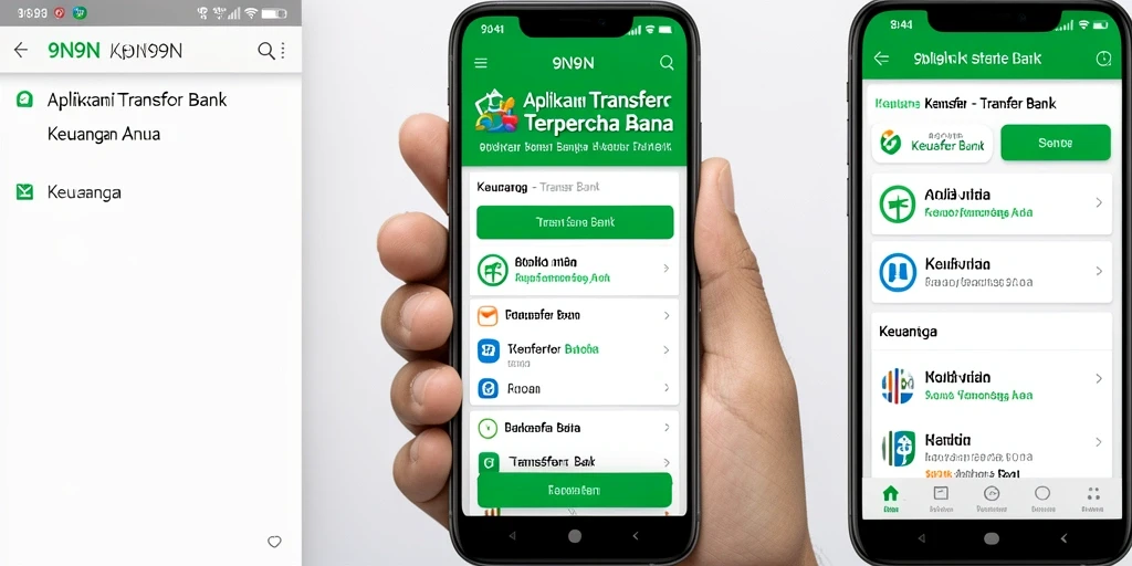Tampilan antarmuka aplikasi Transfer Bank 9N9N yang user-friendly.