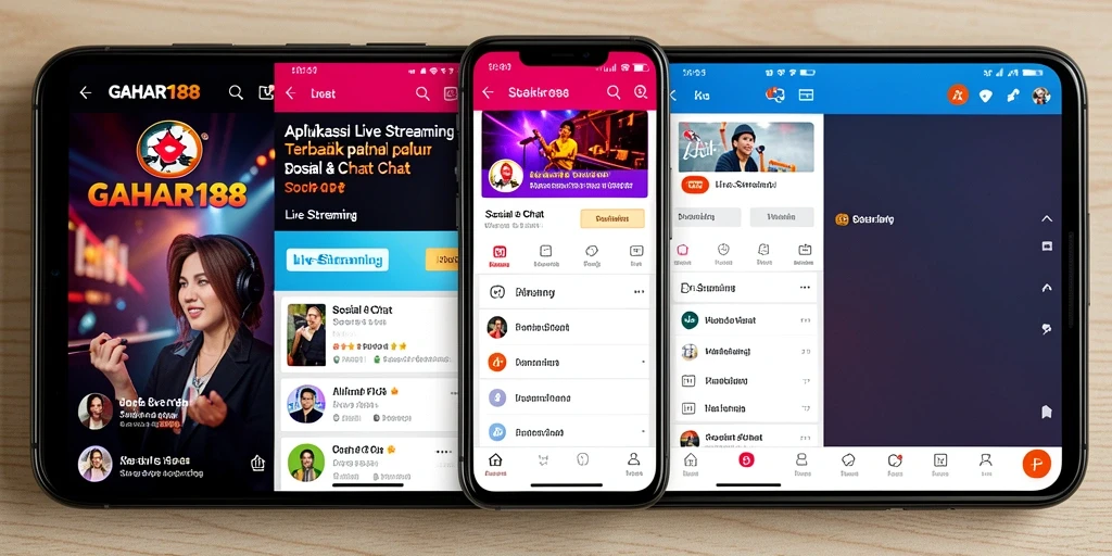 Tampilan antarmuka GAHAR188 yang sederhana dan menarik untuk Live Streaming.