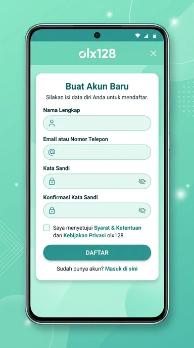 Panduan Registrasi Akun Baru olx128 di Android